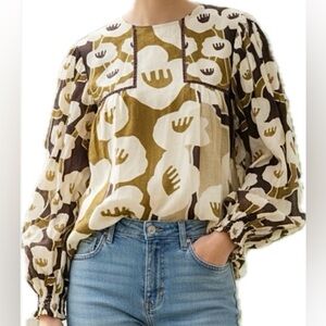 Anthropologie BL-nk London Miranda Peasant Blouse XS
